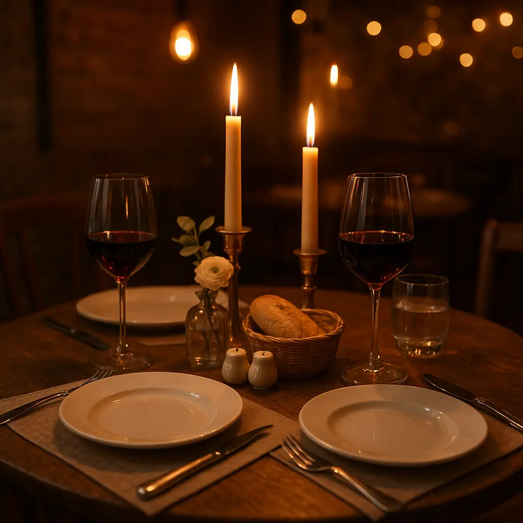 Private Dining Setup im Bistro